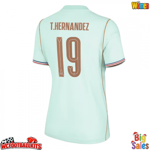 France Theo Hernandez #19 Replica Away Stadium Shirt for Women World Cup 2026 Short Sleeve